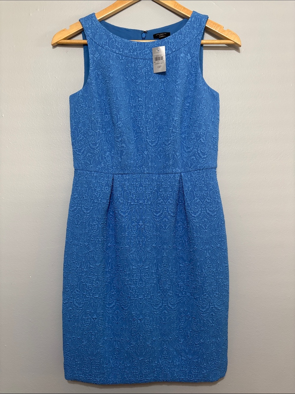 Ann Taylor Royal Blue Textured Sheath Dress